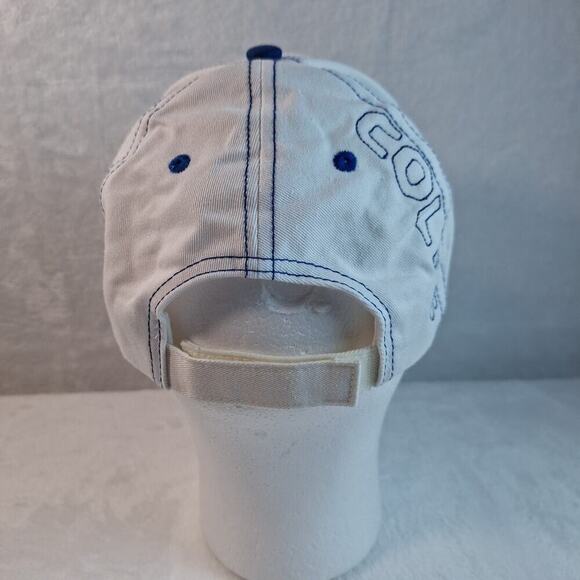 Indianapolis Colts NFL Adjustable Strapback Cap Hat White Blue Logo Team Apparel - Picture 4 of 8